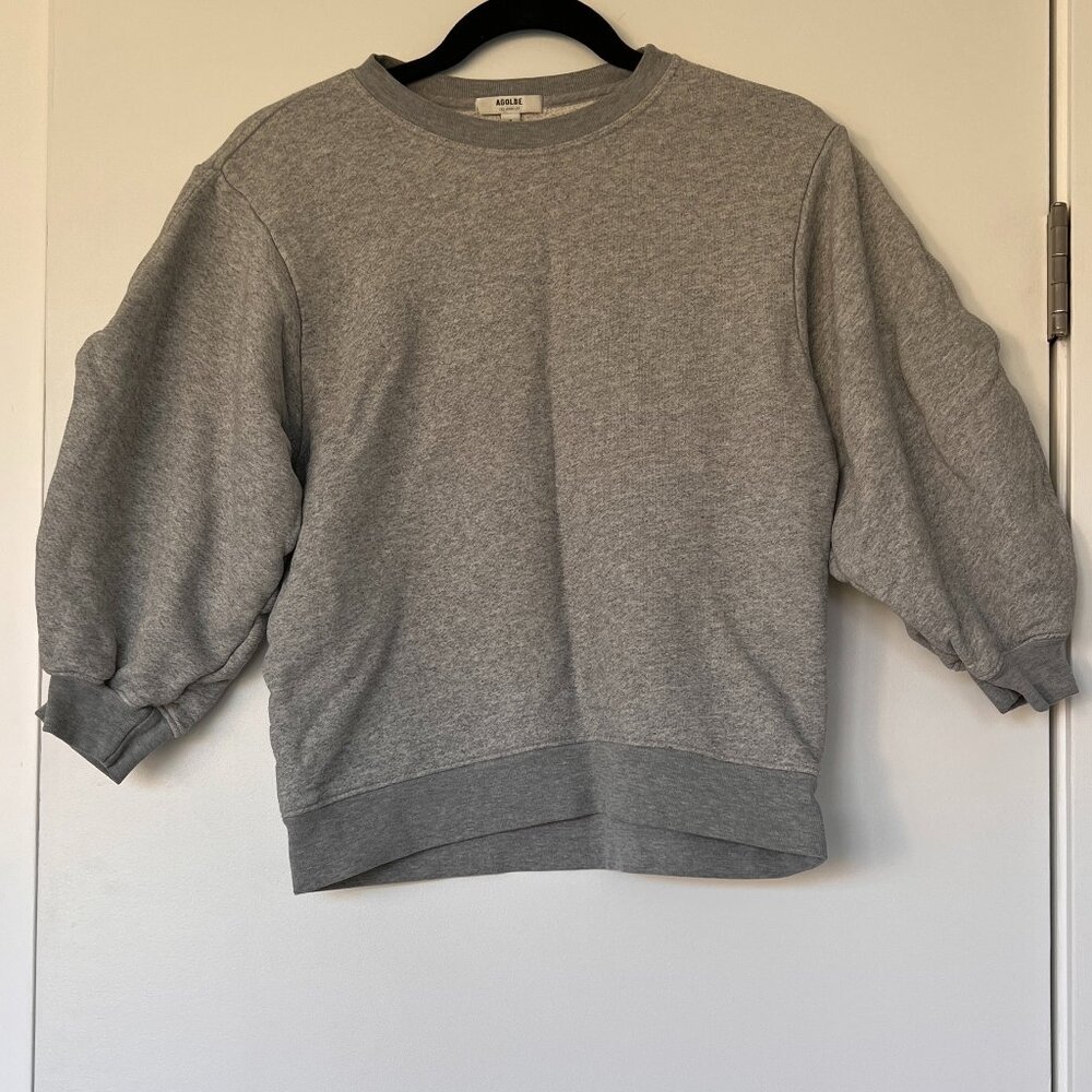Agolde heathered grey Thora Sweatshirt